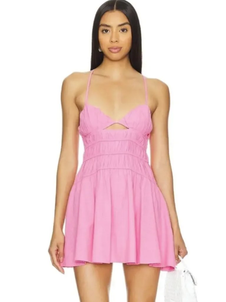 Nwt Sndys Tahlia Mini Dress In Pink - Size Xs